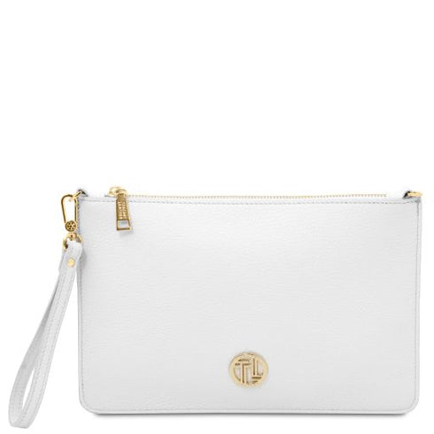 Diva - Leather clutch with chain strap